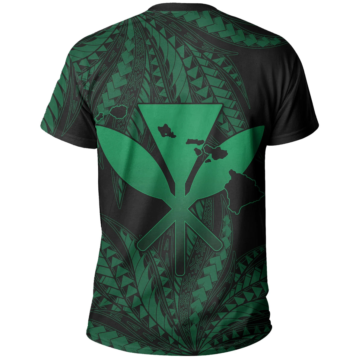 Polynesian Pride Tee Hawaii King Polynesian T shirt Durk Style Green - Polynesian Pride