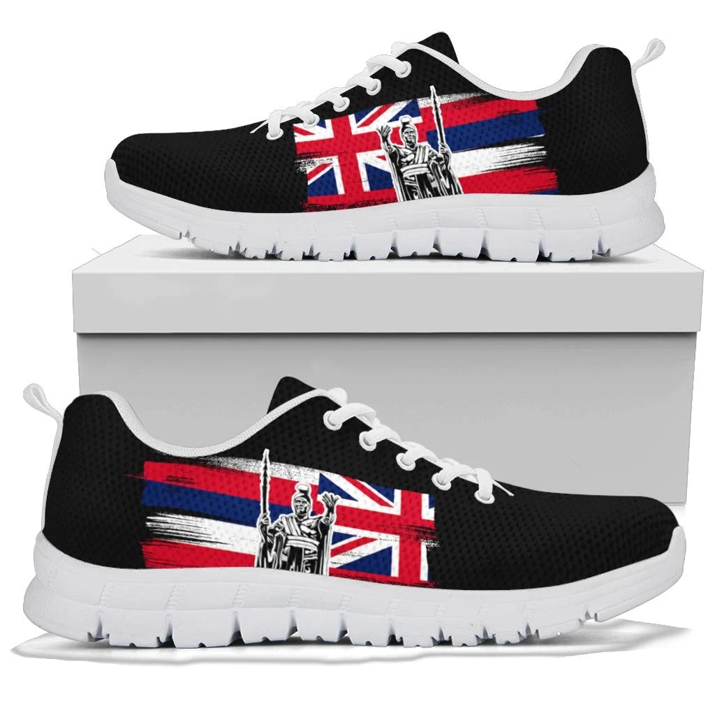 Polynesian Pride Footwear - Hawaii King Flag Sneakers - Polynesian Pride
