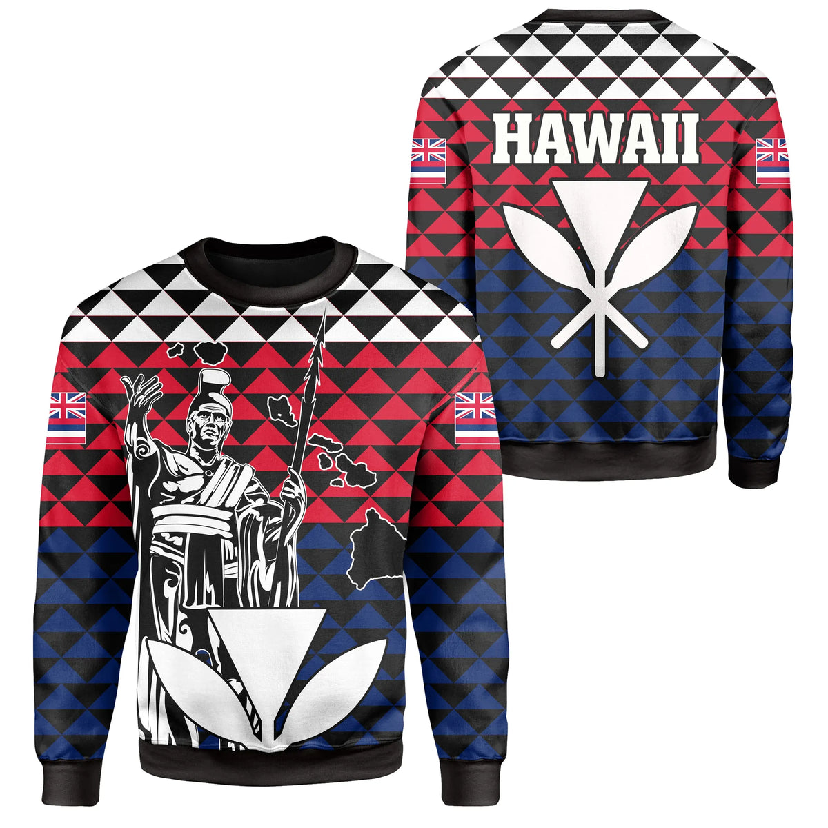 Polynesian Pride Shirt - Hawaii King Kakau Sweat Shirt - Polynesian Pride