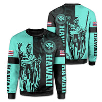 Polynesian Pride Shirt - Hawaii King Polynesian Sweatshirt - Lawla Style Turquoise - Polynesian Pride