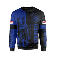 Polynesian Pride Shirt - Hawaii King Polynesian Sweatshirt - Lawla Style Blue - Polynesian Pride