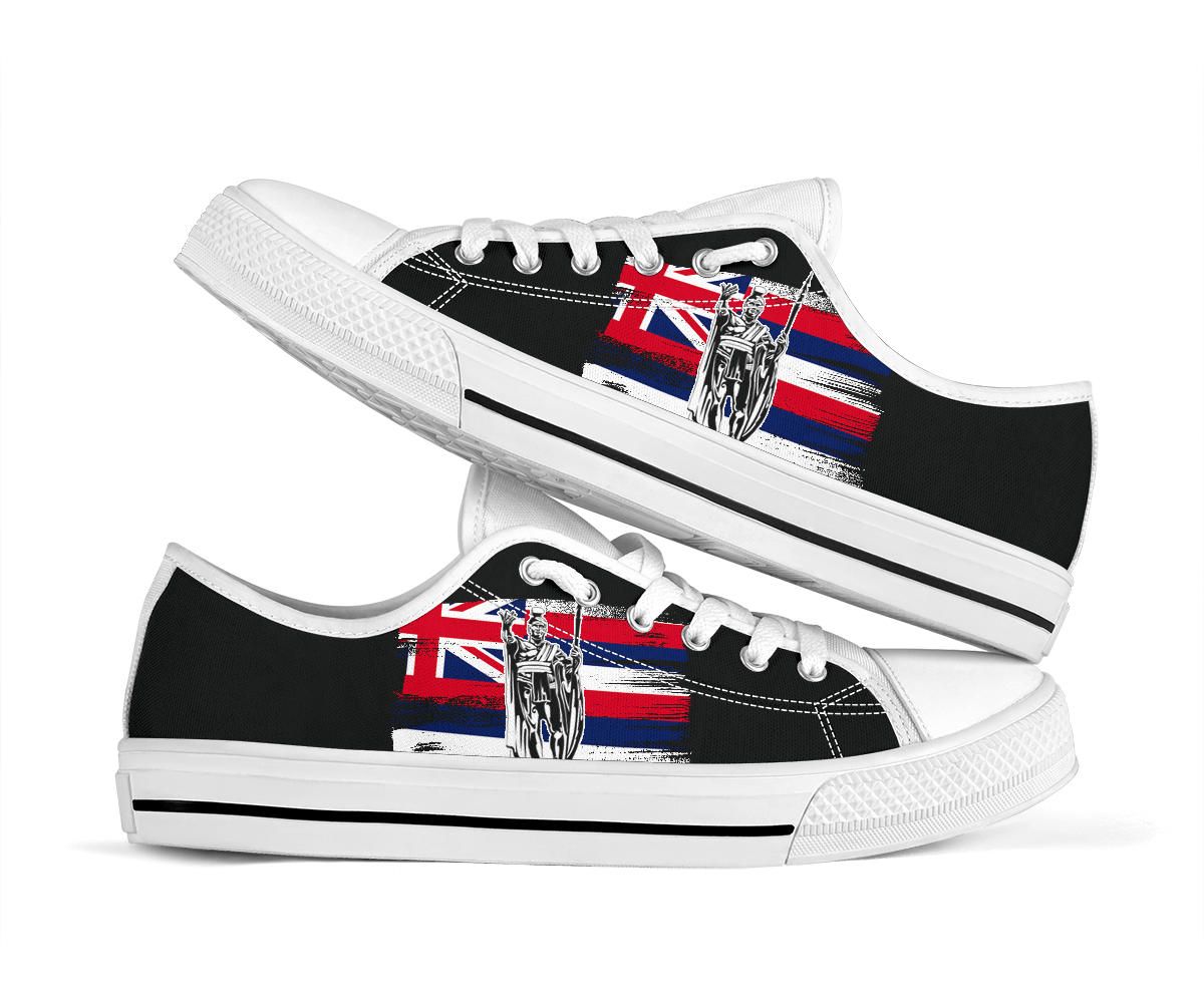 Polynesian Pride Footwear - Hawaii King Flag Low Top Shoe - Polynesian Pride