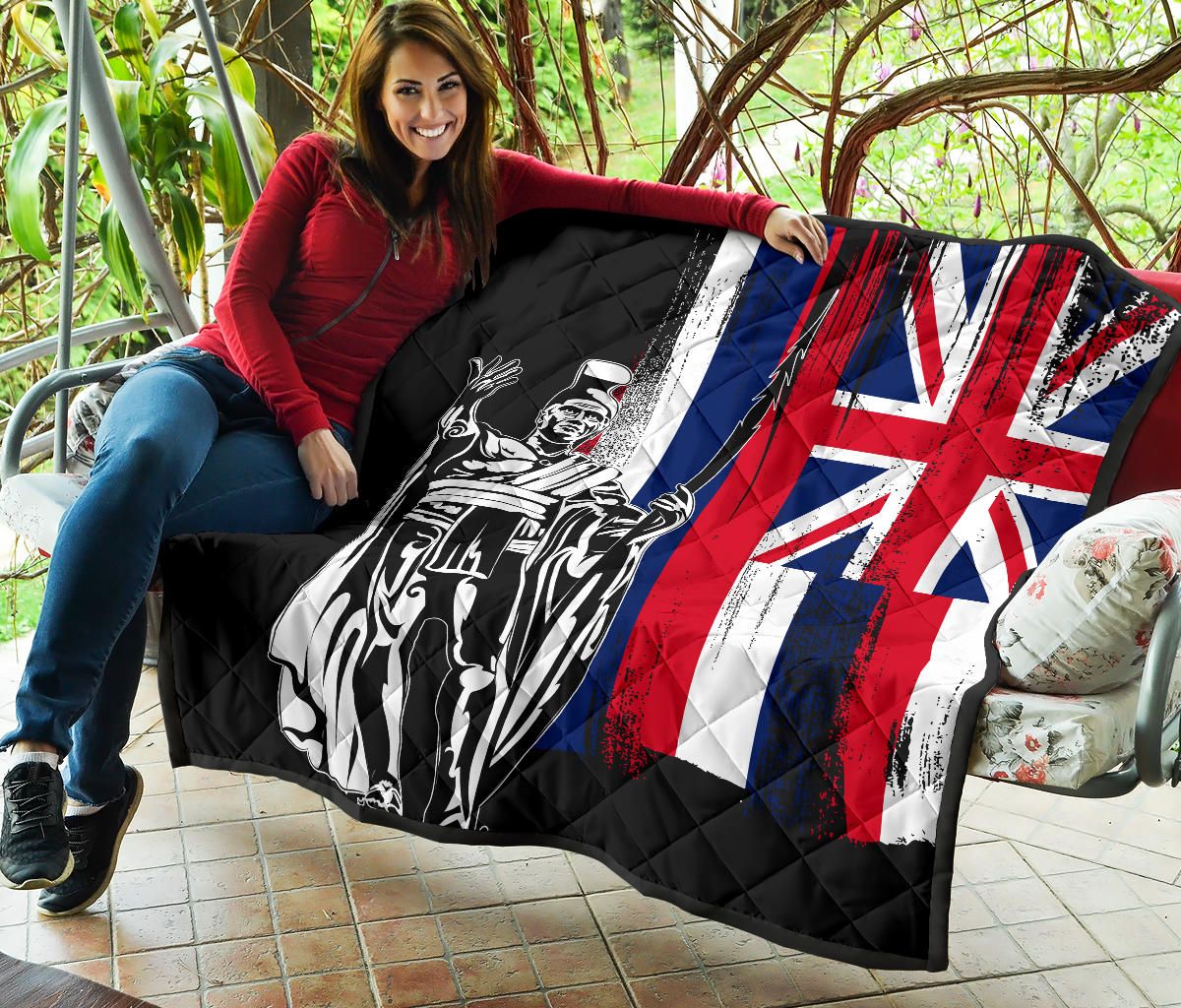 Polynesian Pride Quilt - Hawaii King Flag Premium Quilt - Polynesian Pride