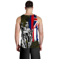 Polynesian Pride Clothing - Hawaii King Flag Polynesian Men's Tank Top - Yellow - Polynesian Pride
