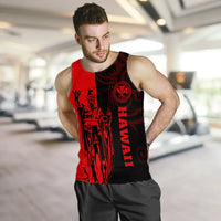 Polynesian Pride Clothing - Hawaii King Polynesian Men's Tank Top - Lawla Style Red - Polynesian Pride