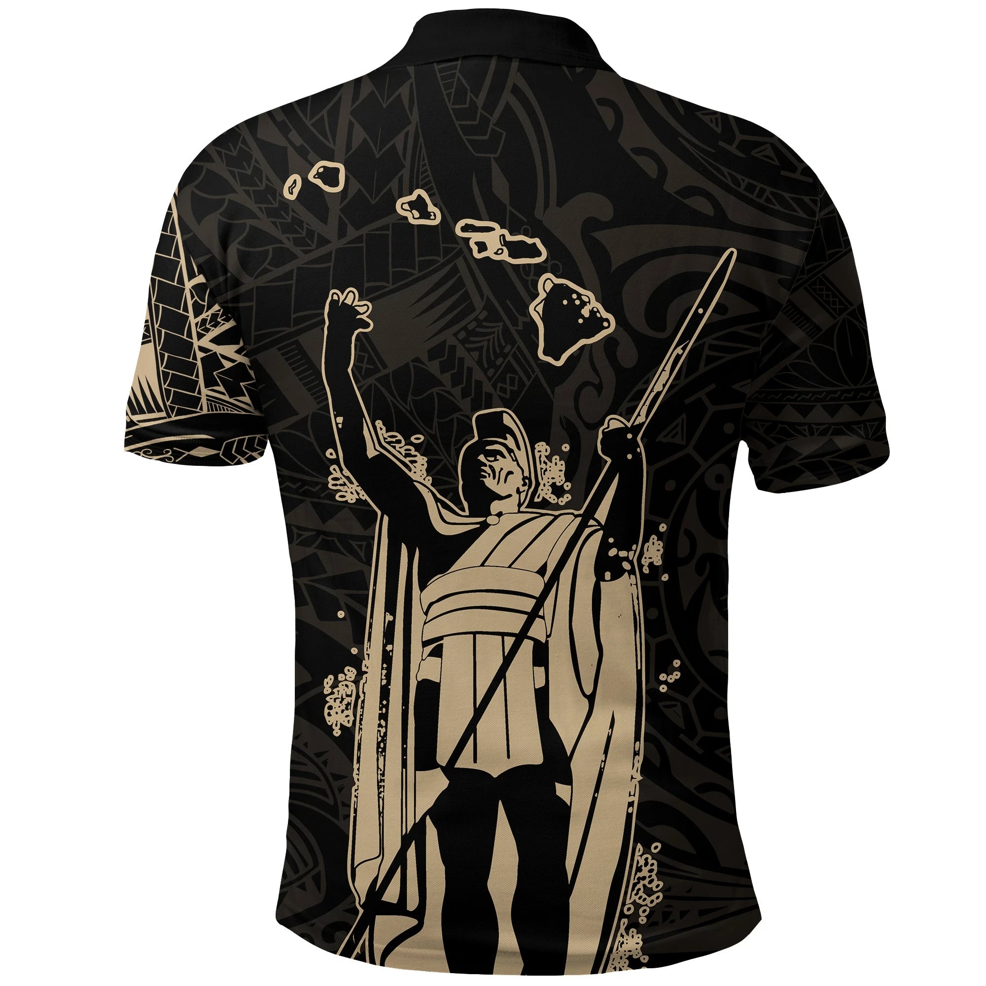 Polynesian Pride Shirt Polo Shirt - Hawaii King Kanaka Maoli Tattoo Style - Polynesian Pride