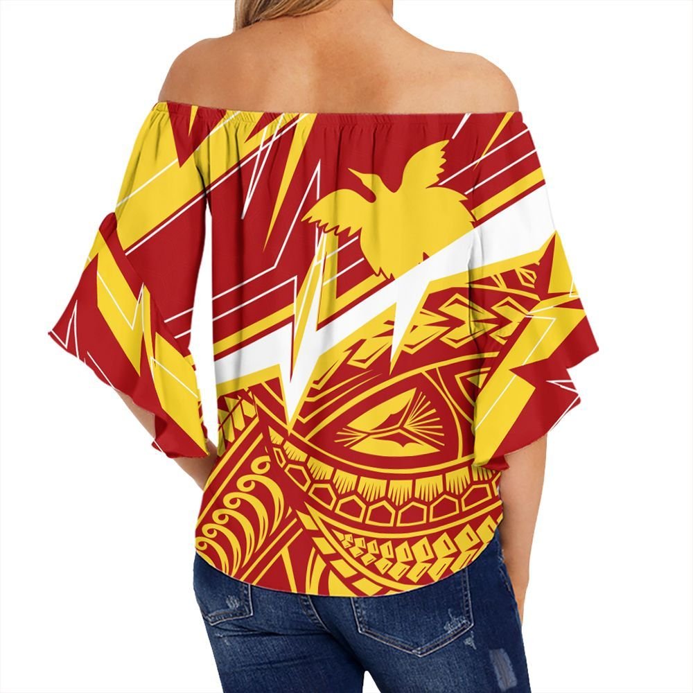 Polynesian Pride Papua New Guinea Clothing - PNG 2021 Off Shoulder Wrap Waist Top - Polynesian Pride