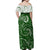 NE Maori Dress - Green Arawa Off Shoulder Long Dress - Polynesian Pride
