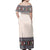 NE Fiji Bula Dress - Fiji Tapa Tribal Beige Off Shoulder Long Dress - Polynesian Pride