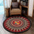 Polynesian Pride Home Set - Polynesian Ngatu Tonga Round Carpet Round Carpet Red - Polynesian Pride