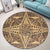 Polynesian Pride Home Set - Tonga Polynesian Tapa Round Carpet - Polynesian Pride