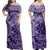 Polynesian Pride Dress - Hibiscus Turtle Pattern Purple Ver2 Off Shoulder Long Dress Long Dress Purple - Polynesian Pride
