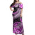 Polynesian Pride Dress - American Samoa Siapo Coat Of Arms Pink Off Shoulder Long Dress Long Dress Pink - Polynesian Pride