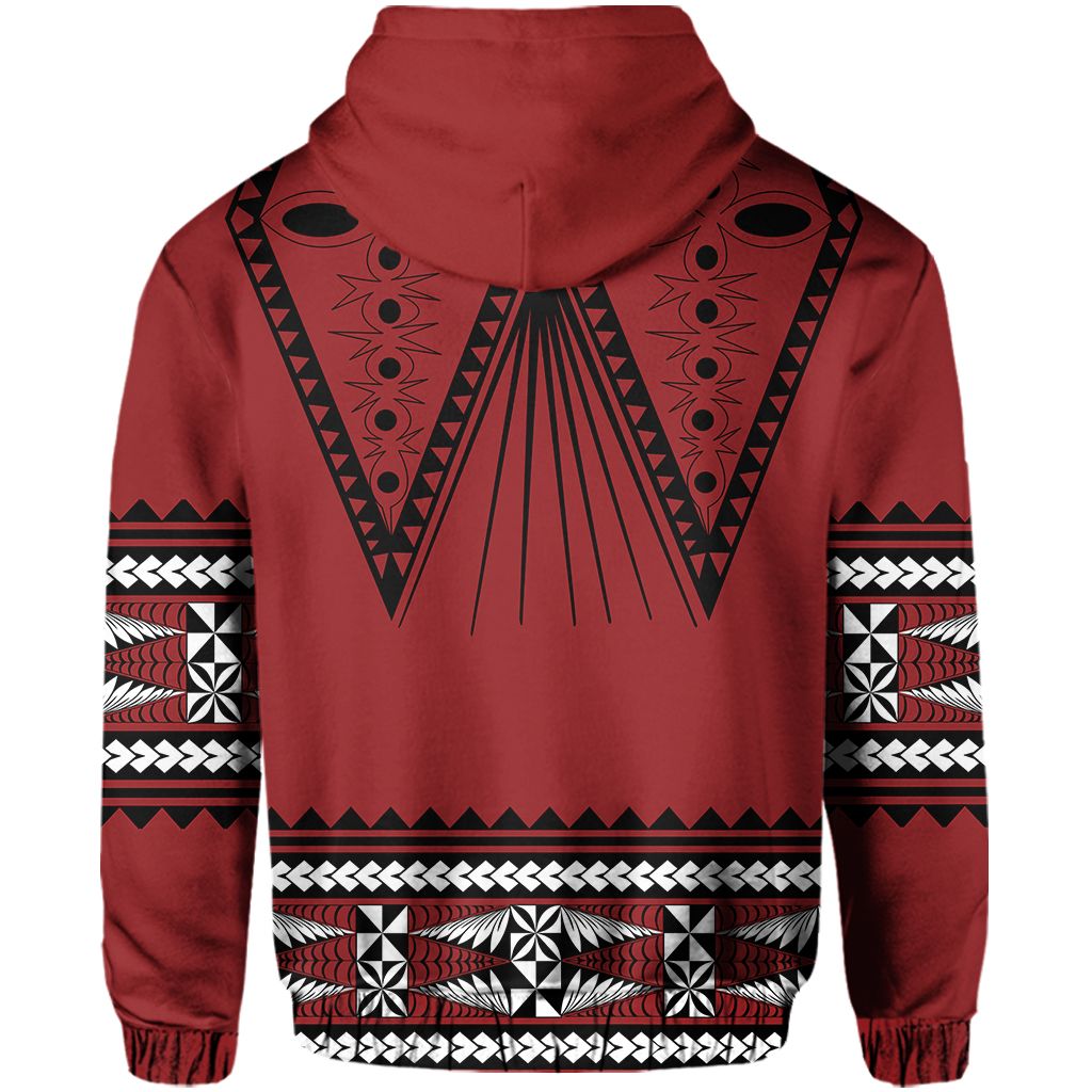 Polynesian Pride Hoodie Tonga Pattern Style Zip Hoodie - Polynesian Pride