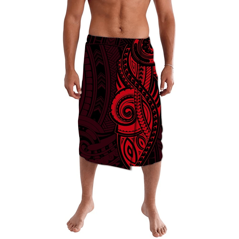 Tonga Lavalava Tongan Pattern Blithesome Version Red LT13 main image 0