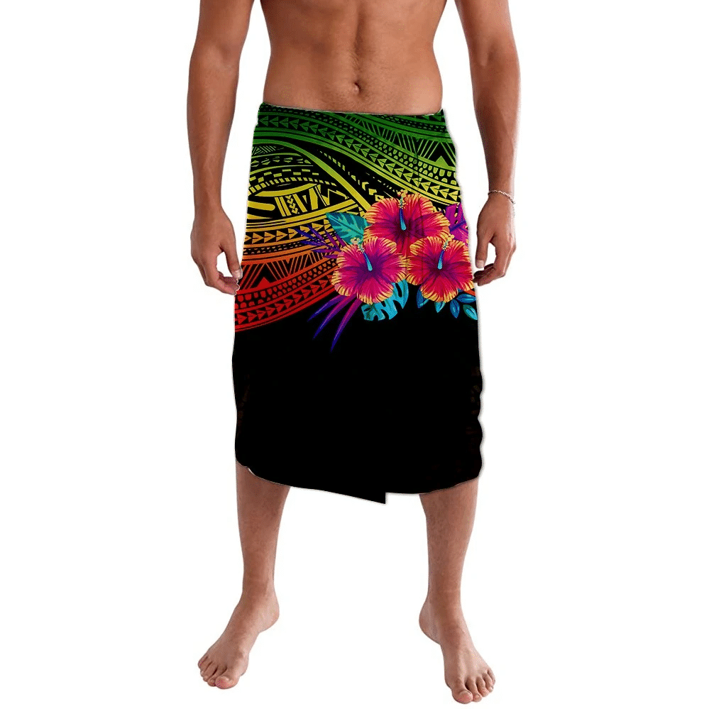 Polynesian Pride Clothing - Polynesian Triple Reggae Hibiscus Lavalava | Polynesian Pride