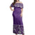 Polynesian Pride Dress - Samoa Hibiscus Purple Elei Design Off Shoulder Long Dress Long Dress Purple - Polynesian Pride