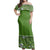 Polynesian Pride Dress - Samoa Hibiscus Green Elei Design Off Shoulder Long Dress Long Dress Green - Polynesian Pride