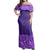 Polynesian Pride Dress - Purple Samoan Elei Pattern Off Shoulder Long Dress Long Dress Purple - Polynesian Pride