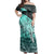 Polynesian Pride Dress - Hawaii Hibiscus Wale Polynesian Off Shoulder Long Dress Long Dress Blue - Polynesian Pride