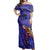 Polynesian Pride Dress - Hawaii Map Kanaka Turtle Volcano Style Galaxy Off Shoulder Long Dress Long Dress Purple - Polynesian Pride