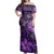 Polynesian Pride Dress - Hawaii Mix Polynesian Turtle Plumeria Nick Style Purple Off Shoulder Long Dress Long Dress Purple - Polynesian Pride