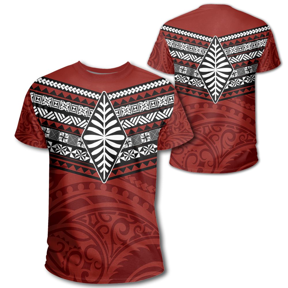 Polynesian Pride Tonga T Shirt Pattern Ngatu Tonga T Shirt Unisex Red - Polynesian Pride