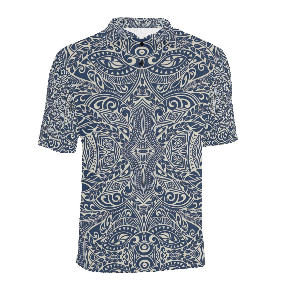 Polynesian Polo Shirt Blue - Polynesian Pride