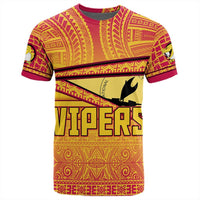 Polynesian Pride T Shirt Port Moresby Vipers T Shirt Flag Tapa Pattern Stronic Style - Polynesian Pride