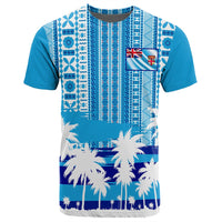 Polynesian Pride Fiji T Shirt Fijian Tapa Flag T Shirt Unisex Blue - Polynesian Pride