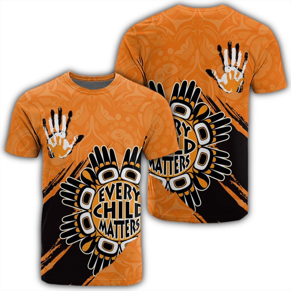 Polynesian Pride Orange Shirt Day T Shirt Every Child Matters Handprints T Shirt - Polynesian Pride