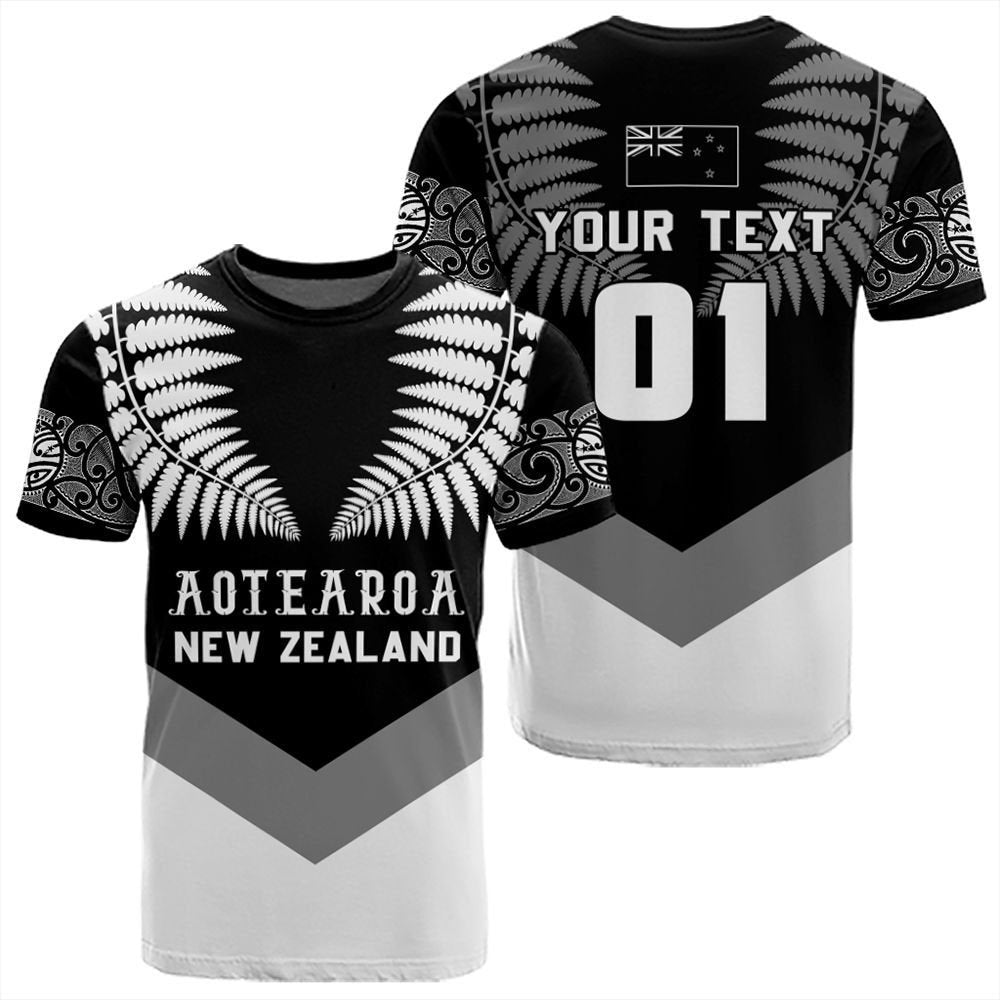 Polynesian Pride (Custom) New Zealand T Shirt Double Silver Fern T Shirt - Polynesian Pride