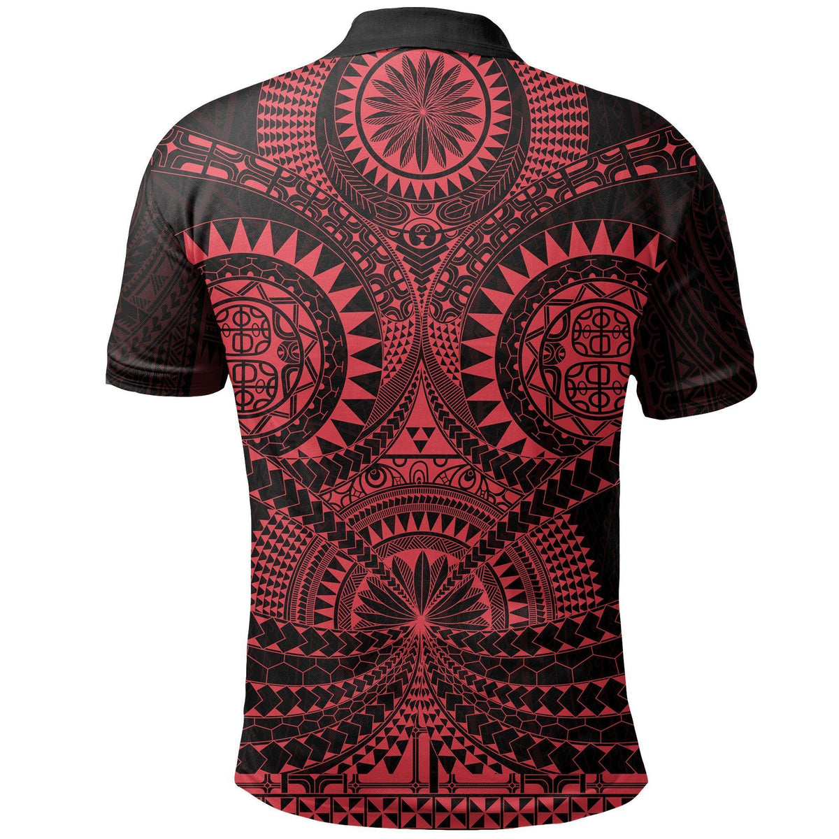 Polynesian Pride Apparel Polynesian Tattoo Polo Shirt Red - Polynesian Pride