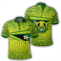 Polynesian Pride Apparel Polo Shirt Enga Mioks Polo Shirt Flag Tapa Pattern Stronic Style Unisex Green - Polynesian Pride
