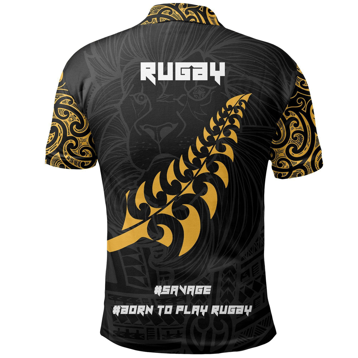 Polynesian Pride Apparel New Zealand Maori Lion Rugby Polo Shirt - Polynesian Pride