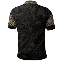 Polynesian Pride Apparel Aotearoa Maori Tattoo Golden Polo Shirt - Polynesian Pride