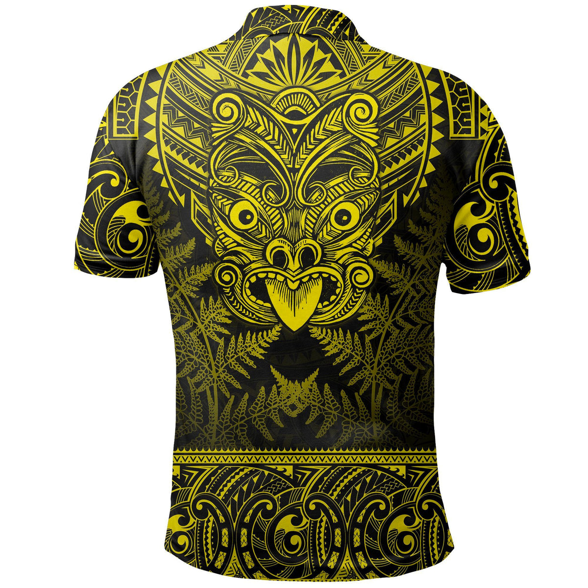 Polynesian Pride Apparel New Zealand Rugby Polo Shirt Maori Haka Silver Fern (Yellow) - Polynesian Pride