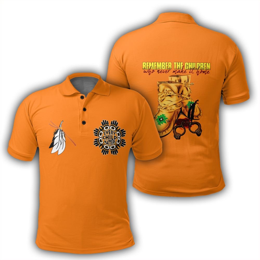 Polynesian Pride Apparel Orange Shirt Day Polo Shirt Every Child Matters Never Make It Home Polo Shirt Unisex Orange - Polynesian Pride
