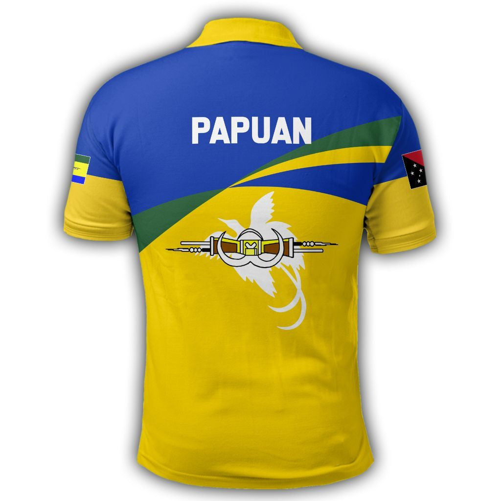 Polynesian Pride Apparel Morobe Polo Shirt PNG Flag Style