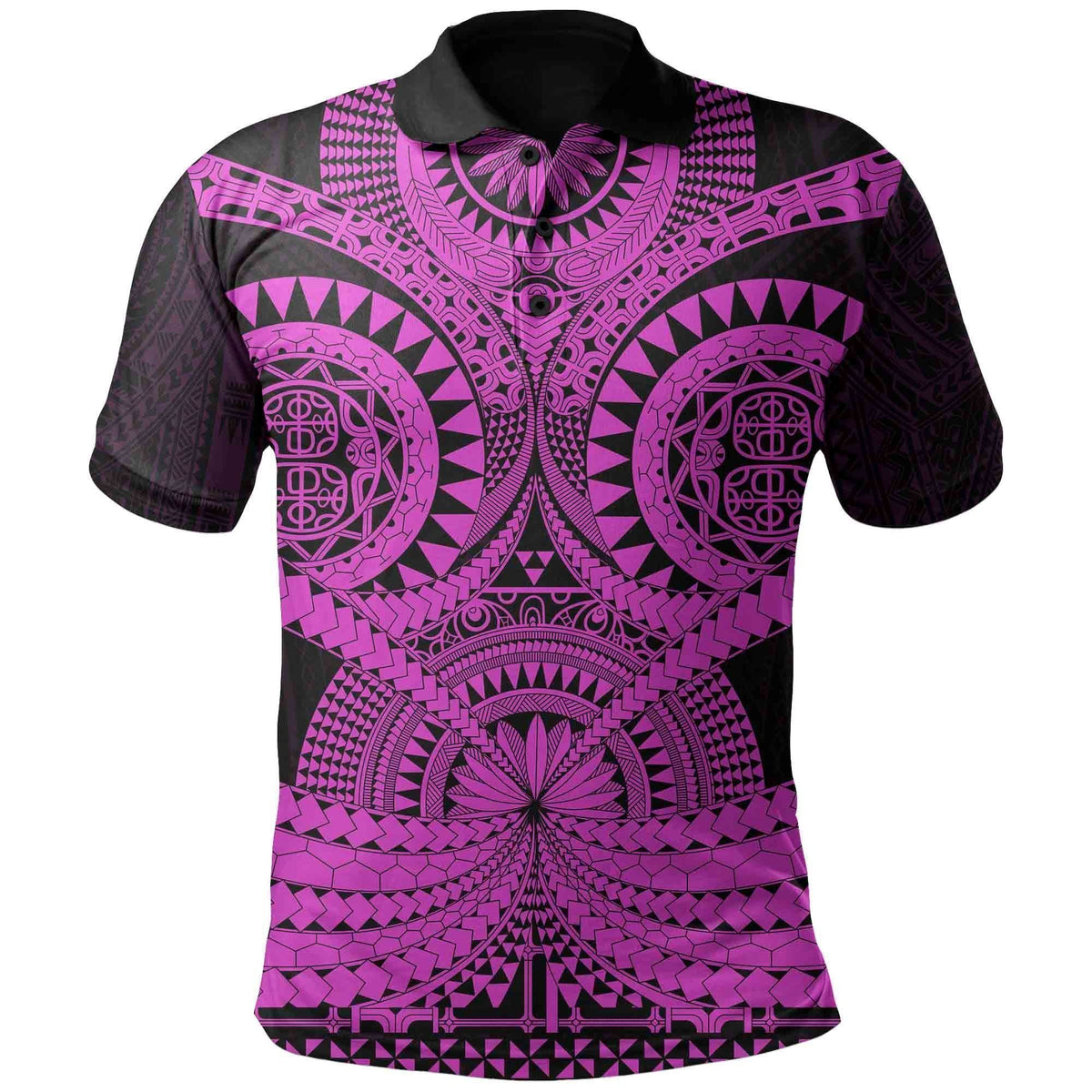 Polynesian Pride Apparel Polynesian Tattoo Polo Shirt Purple 2 Unisex Purple - Polynesian Pride