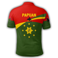 Polynesian Pride Apparel Eastern Highland Polo Shirt PNG Flag Style - Polynesian Pride