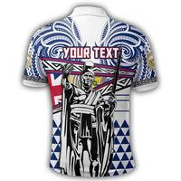 Polynesian Pride Apparel Polo Shirt Hawaiian Polo Shirt Flag Kakau Pattern Stronic Style - Polynesian Pride