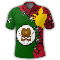 Polynesian Pride Apparel Western Highlands Polo Shirt PNG Suture Style Unisex Red - Polynesian Pride