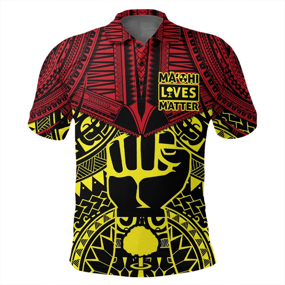 Polynesian Pride Apparel Polo Shirt Maohi Lives Matter Polo Shirt Unisex Red - Polynesian Pride
