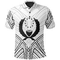 Polynesian Pride Apparel Pohnpei State Polo Shirt Micronesian Seal Tribal Patterns Unisex Black - Polynesian Pride