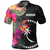 Polynesian Pride Apparel Chuuk Polo Shirt Hibiscus Polynesian Pattern Unisex Black - Polynesian Pride