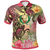 Polynesian Pride Apparel Pohnpei State Polo Shirt Flowers Tropical With Sea Animals Unisex Pink - Polynesian Pride
