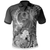 Polynesian Pride Apparel Pohnpei Polo Shirt Humpback Whale With Tropical Flowers (White) Unisex White - Polynesian Pride