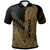 Polynesian Pride Apparel Chuuk Polo Shirt Gold Color Symmetry Style Unisex Black - Polynesian Pride