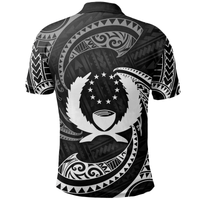 Polynesian Pride Apparel Pohnpei Micronesia Polo Shirt White Tribal Wave - Polynesian Pride
